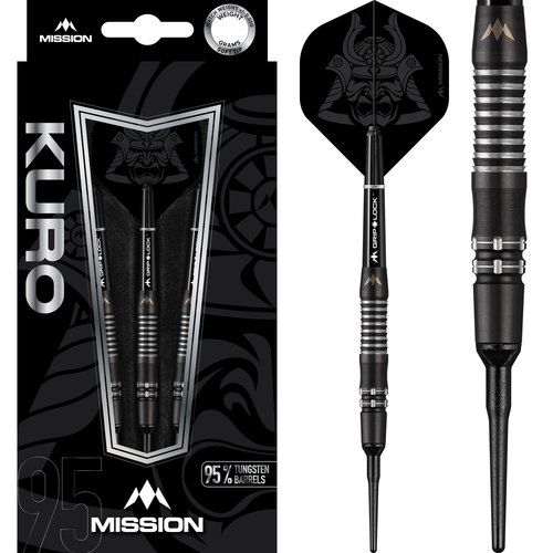 Mission Mission Kuro Black M2 95%  Freccette Soft Darts