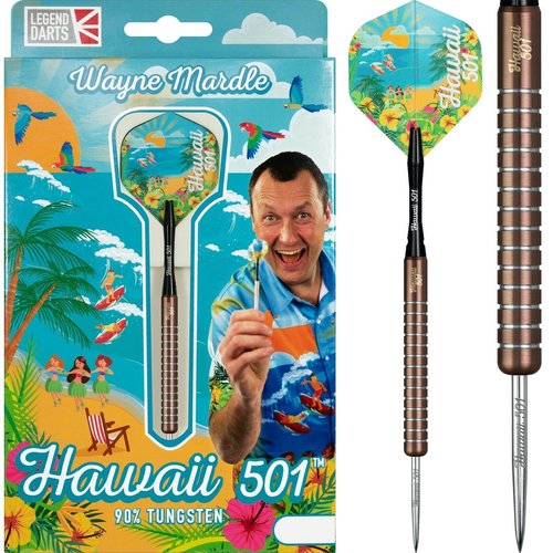 Legend Darts Wayne Mardle Hawaii 501 90% Silica Freccette Steel Darts
