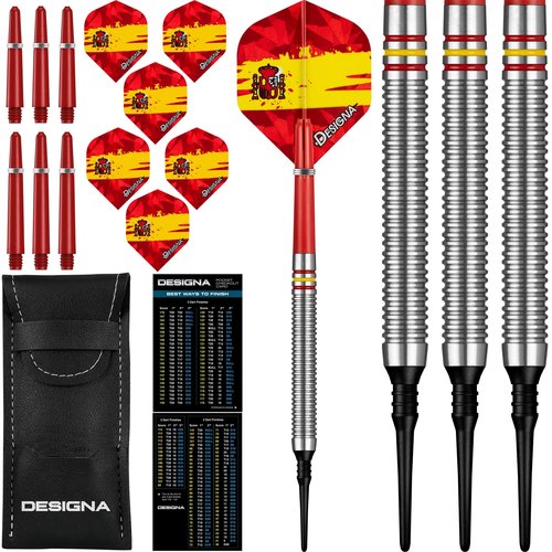 Designa Patriot X Spain 90% Freccette Soft Darts