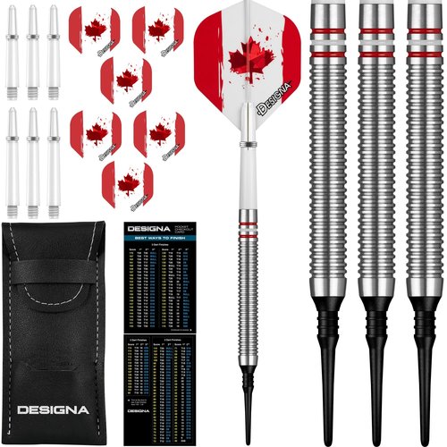 Designa Patriot X Canada 90% Freccette Soft Darts