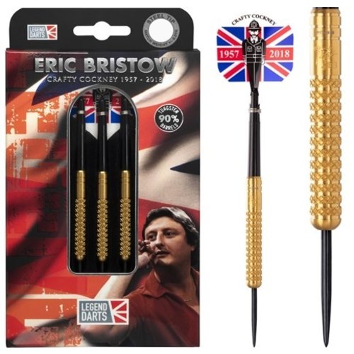 Legend Darts Eric Bristow Crafty Cockney 90% Gold Knurled Freccette Steel Darts