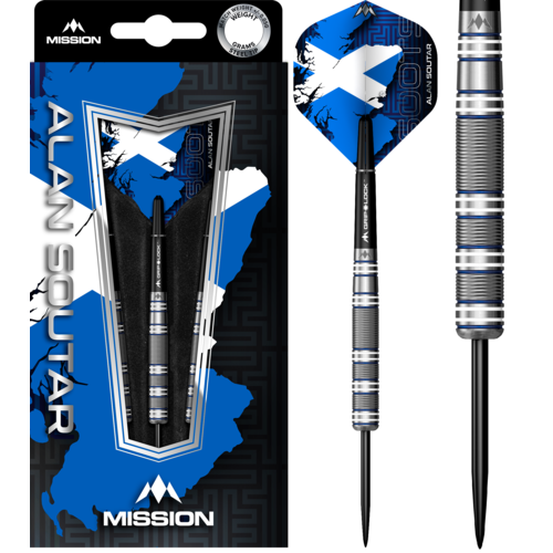 Mission Mission Alan Soutar Blue & White 90% Freccette Steel Darts
