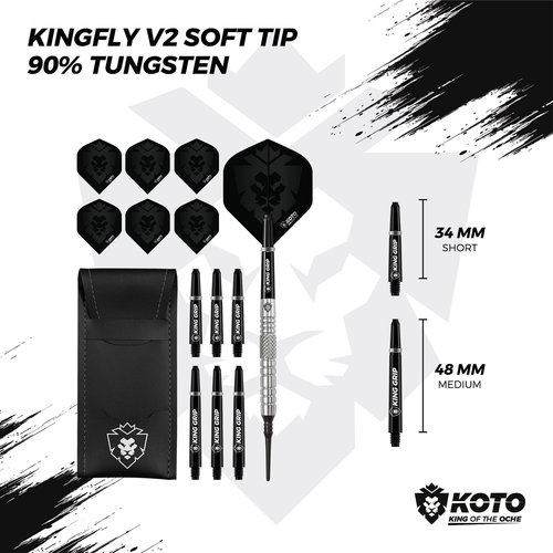 KOTO KOTO Kingfly V2 90% Freccette Soft Darts