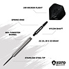 KOTO KOTO Kingcontrol 90% Freccette Steel Darts