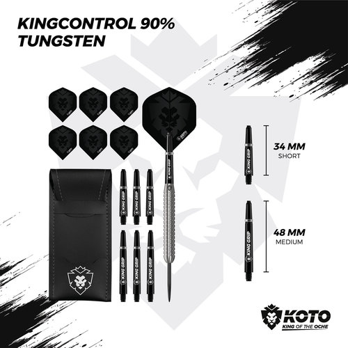 KOTO KOTO Kingcontrol 90% Freccette Steel Darts