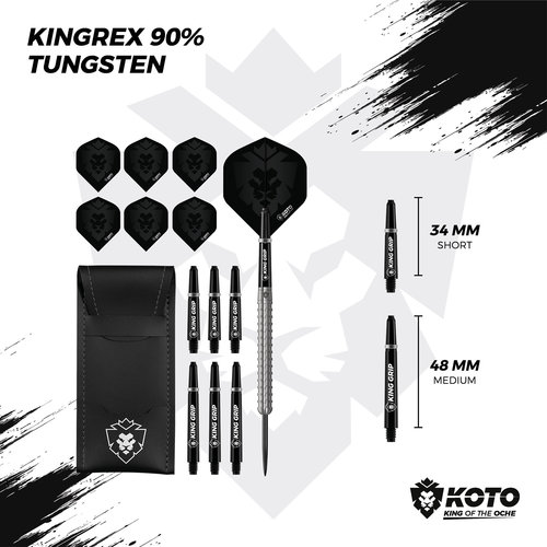 KOTO KOTO Kingrex 90% Freccette Steel Darts