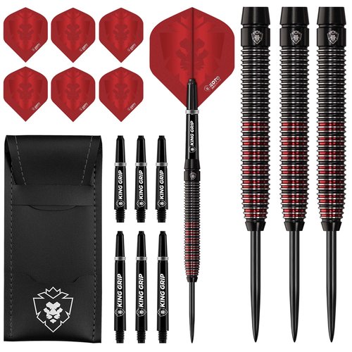 KOTO KOTO Kingfinity Black & Red 90% Freccette Steel Darts