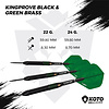 KOTO KOTO Kingprove Black & Green Brass Freccette Steel Darts