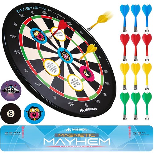 Mission Mission Magnetic Mayhem Fun Darts Game - Bersaglio per Freccette Principianti