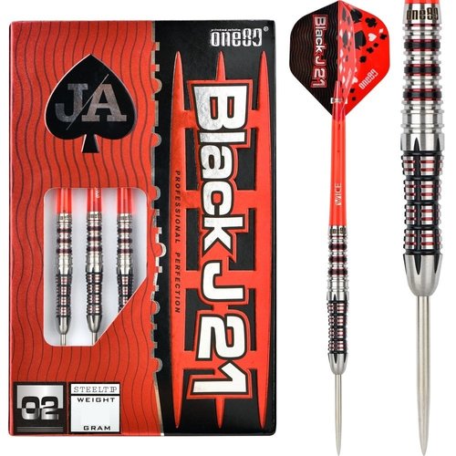 ONE80 ONE80 Black J21 02 90% Freccette Steel Darts