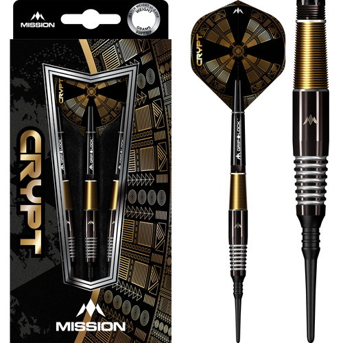 Mission Mission Crypt Black & Gold PVD M2 90% Freccette Soft Darts