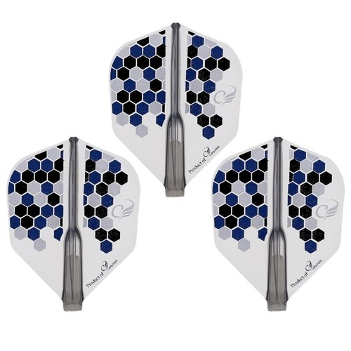 Cosmo Darts Alette Cosmo Darts - Fit  AIR Geometric Honeycomb Shape - Clear Black