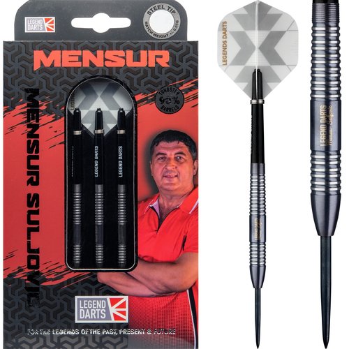 Legend Darts Legend Darts Mensur Suljovic 90% Black Freccette Steel Darts