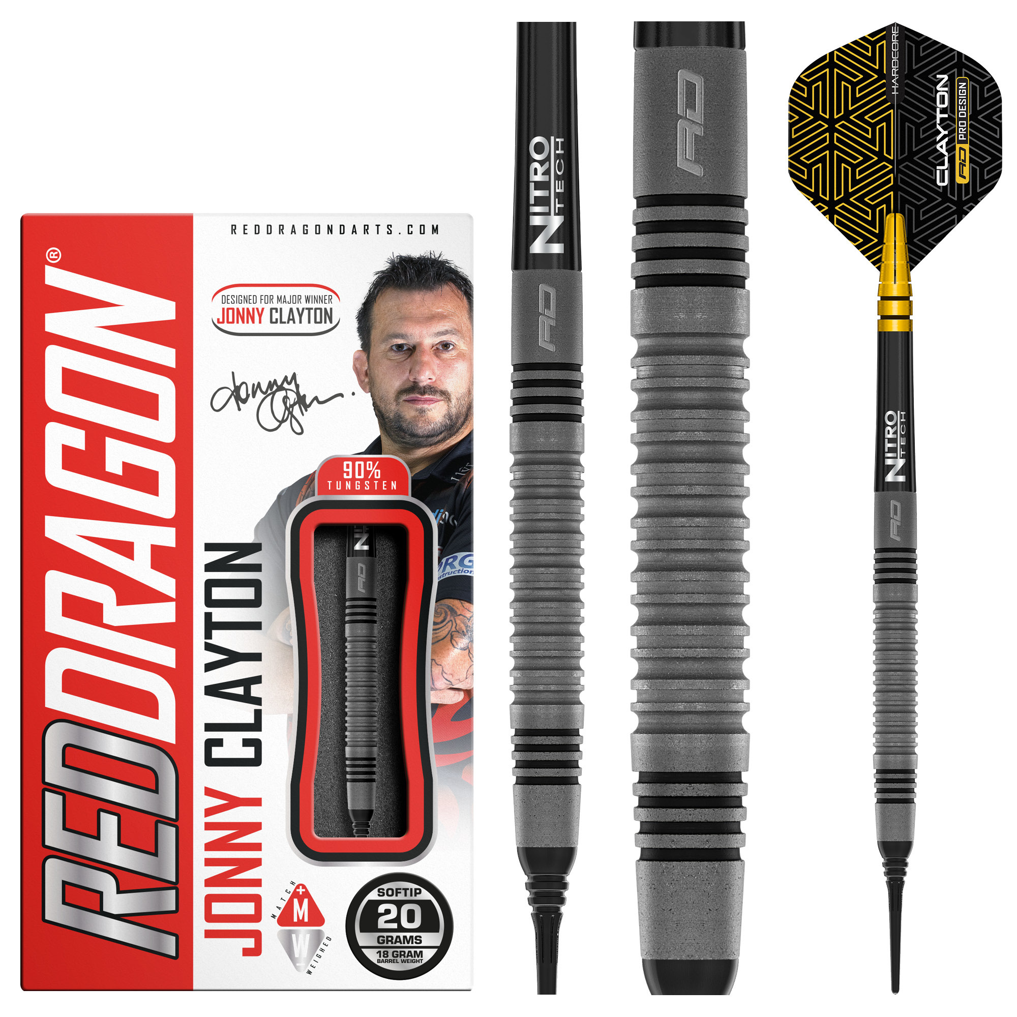 Red Dragon Jonny Clayton 50 Years Limited Edition Freccette Steel