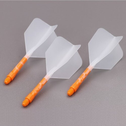 CUESOUL Cuesoul - ROST T19 Integrated Dart Flights - Big Wing - Clear Orange