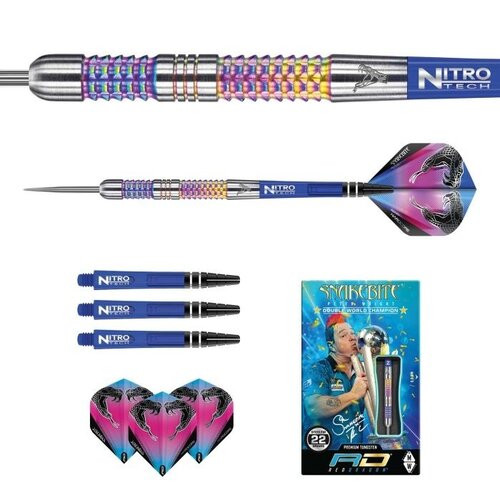 Red Dragon Red Dragon Peter Wright Snakebite Mamba Rainbow 90% Freccette Steel Darts