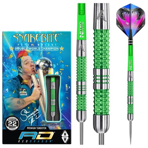 Red Dragon Red Dragon Peter Wright Snakebite Mamba 90% Freccette Steel Darts