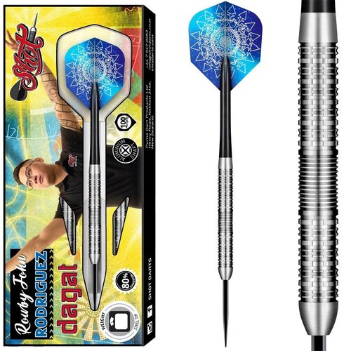 Shot Shot Rowby-John Rodriguez Dagat 80% Freccette Steel Darts