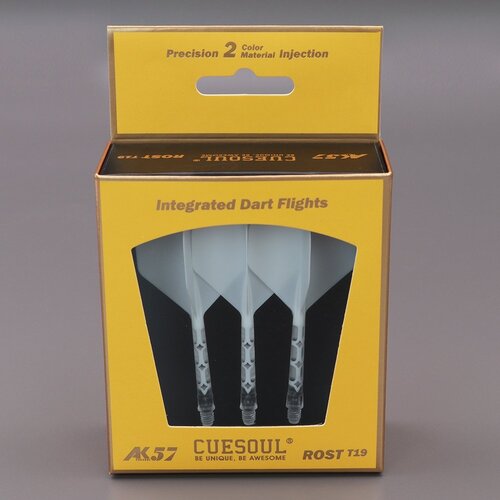 CUESOUL Cuesoul - ROST T19 Integrated Dart Flights - Standard Shape - Clear White