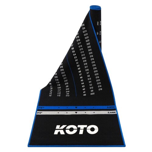 KOTO Tappeto per freccette KOTO Carpet Checkout Blue + Oche 285 x 80cm