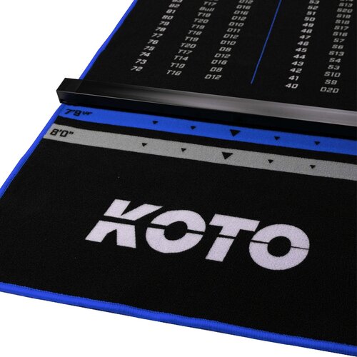 KOTO Tappeto per freccette KOTO Carpet Checkout Blue + Oche 285 x 80cm