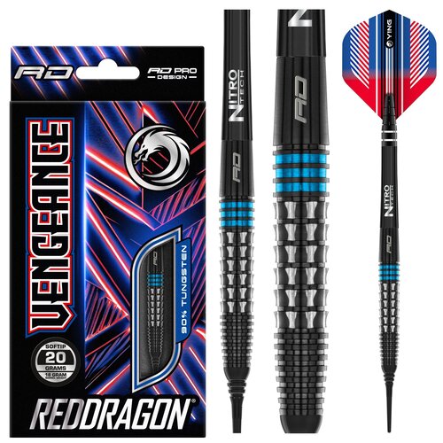 Red Dragon Red Dragon Vengeance Blue 90% Freccette Soft Darts