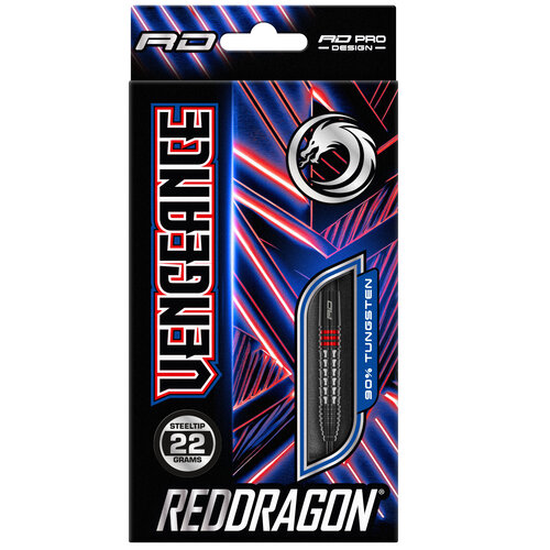 Red Dragon Red Dragon Vengeance Red 90% Freccette Steel Darts
