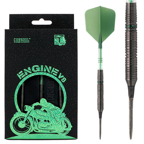 CUESOUL Cuesoul Engine V8 Green Hope 90% Soft Tip Steel Tip Freccette Steel Darts