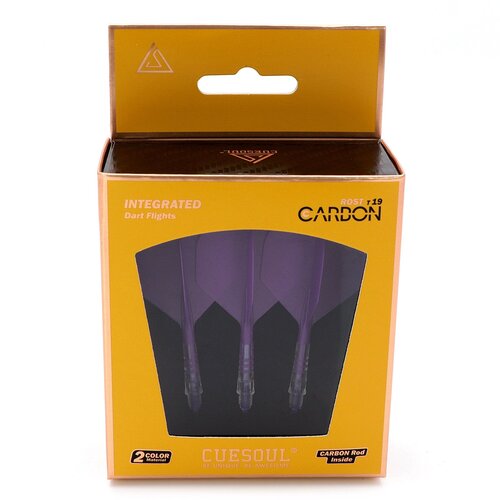 CUESOUL Cuesoul ROST T19 Integrated Dart Flights Big Standard Wing Carbon Purple