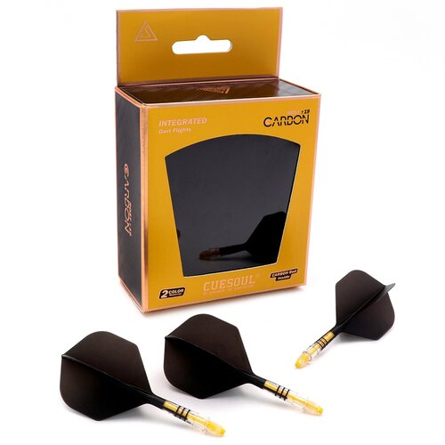 CUESOUL Cuesoul ROST T19 Integrated Dart Flights Small Standard Wing Carbon Black Yellow