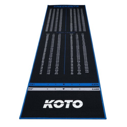 KOTO Tappeto per freccette KOTO Carpet Check Out Blu 285 x 80 cm
