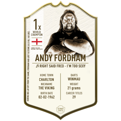 Ultimate Darts Ultimate Darts Card Immortals Andy Fordham