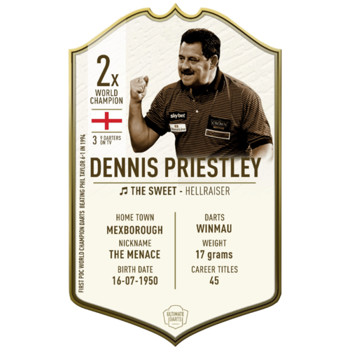 Ultimate Darts Ultimate Darts Card Immortals Dennis Priestley