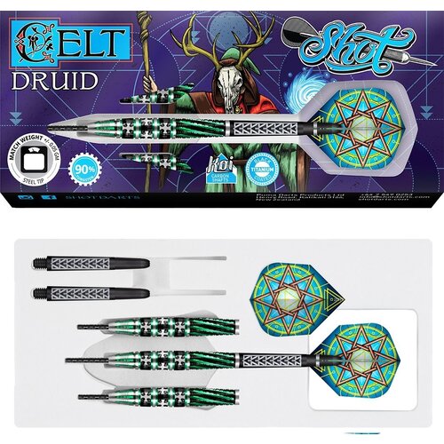 Shot Shot Celt Druid 90% Freccette Steel Darts