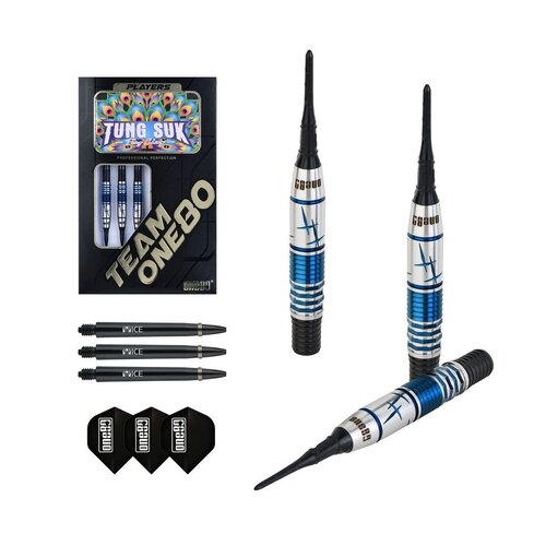 ONE80 ONE80 Tung Suk Black Blue 90%  Freccette Soft Darts