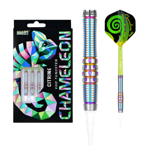 ONE80 ONE80 Chameleon Citrine 90%  Freccette Soft Darts