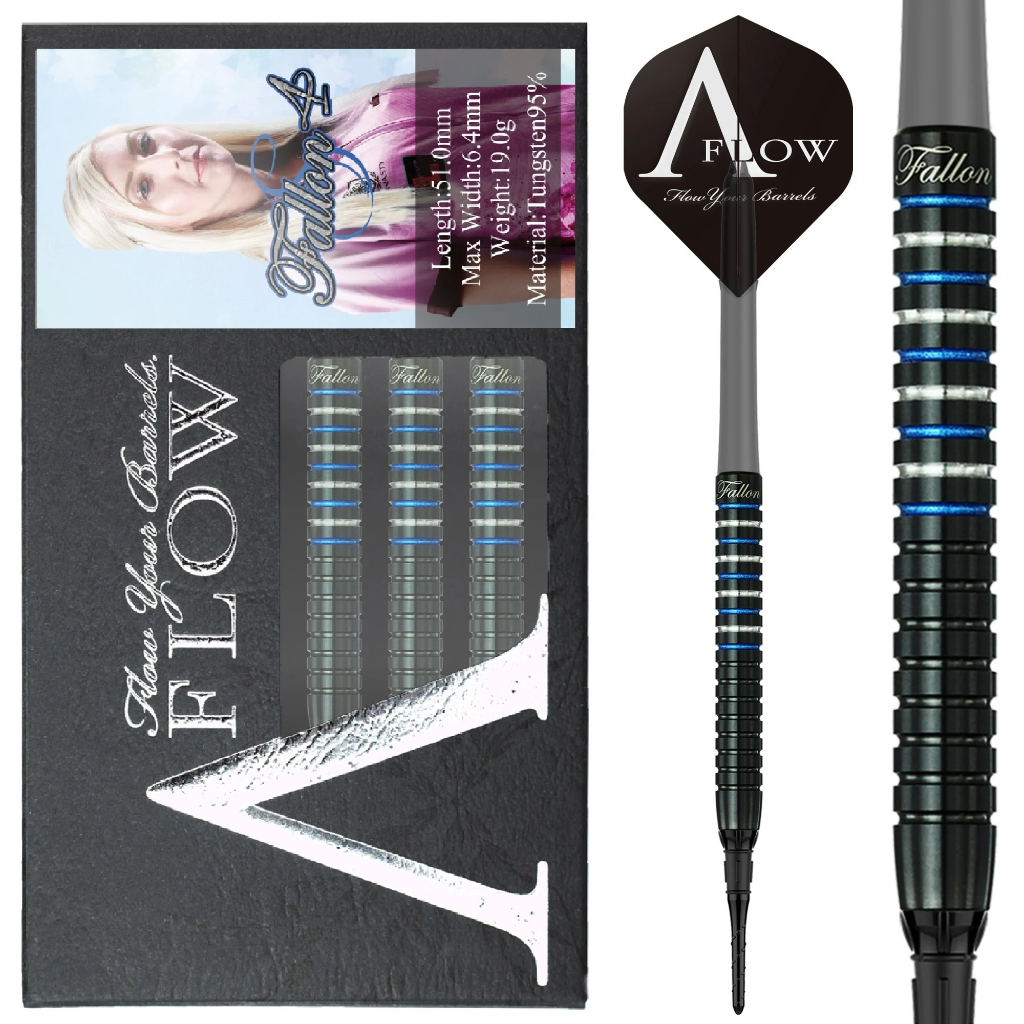 Mission Kunai Black 95% Freccette Steel Darts