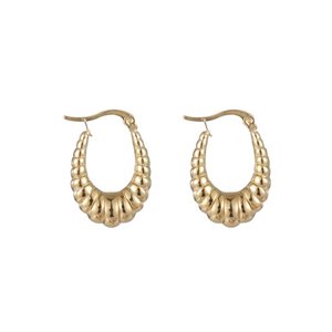 Go Dutch Label OVAL LINE HOOPS -  GOLD