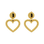 24Kae STATEMENT EARRINGS HEART SHAPED - GOLD