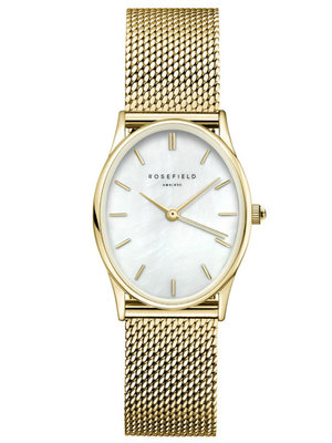 Rosefield THE OVAL WHITE MESH - GOLD