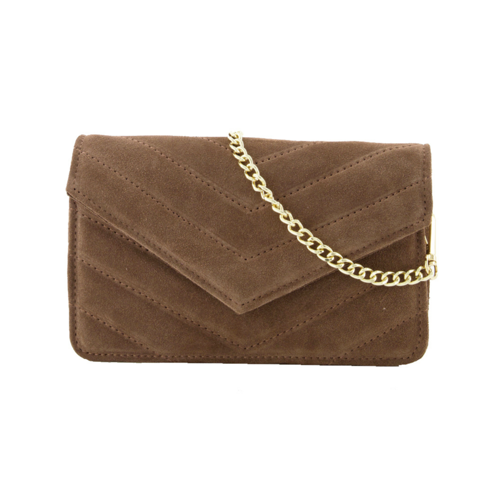 LAURIE SUEDE BAG - TAUPE LOTZ & LOT LAURIE SUEDE BAG - TAUPE