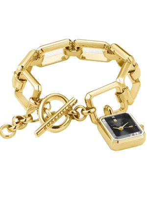 Rosefield THE OCTAGON CHARM CHAIN - GOLD/ BLACK