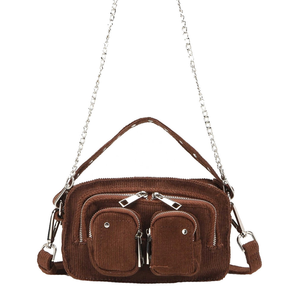 NUNOO HELENA CORDUROY BAG - DARK BROWN