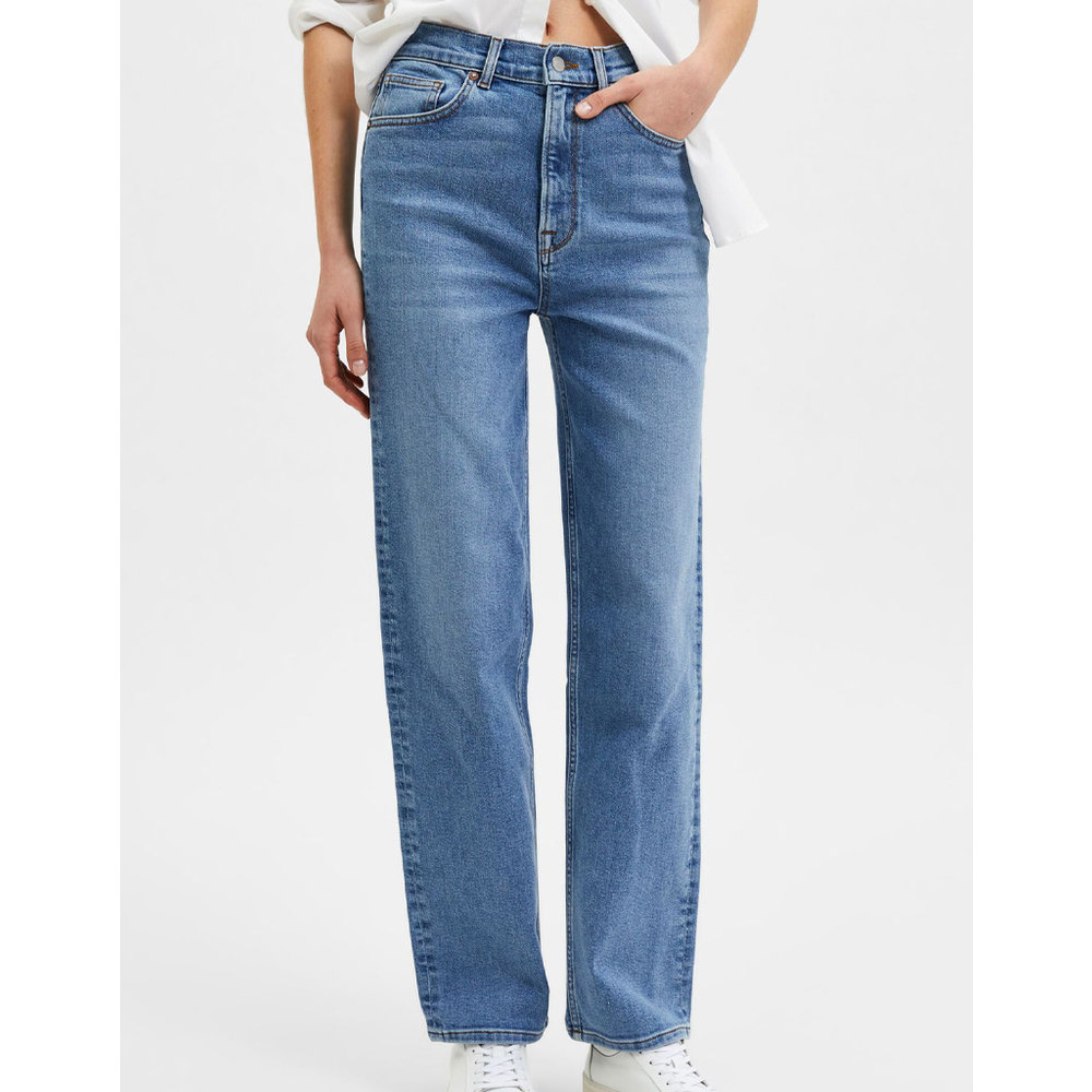 Selected Femme STRAIGHT FIT JEANS - MEDIUM BLUE