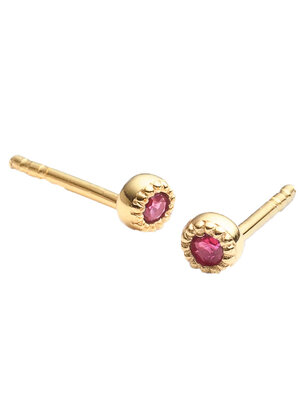 Eline Rosina RUBY STUDS - GOLD