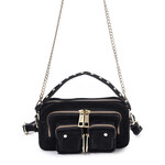 NUNOO HELENA SUEDE BAG - BLACK/GOLD