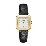 Cluse GRACIEUSE  WATCH LEATHER BLACK LIZARD - GOLD