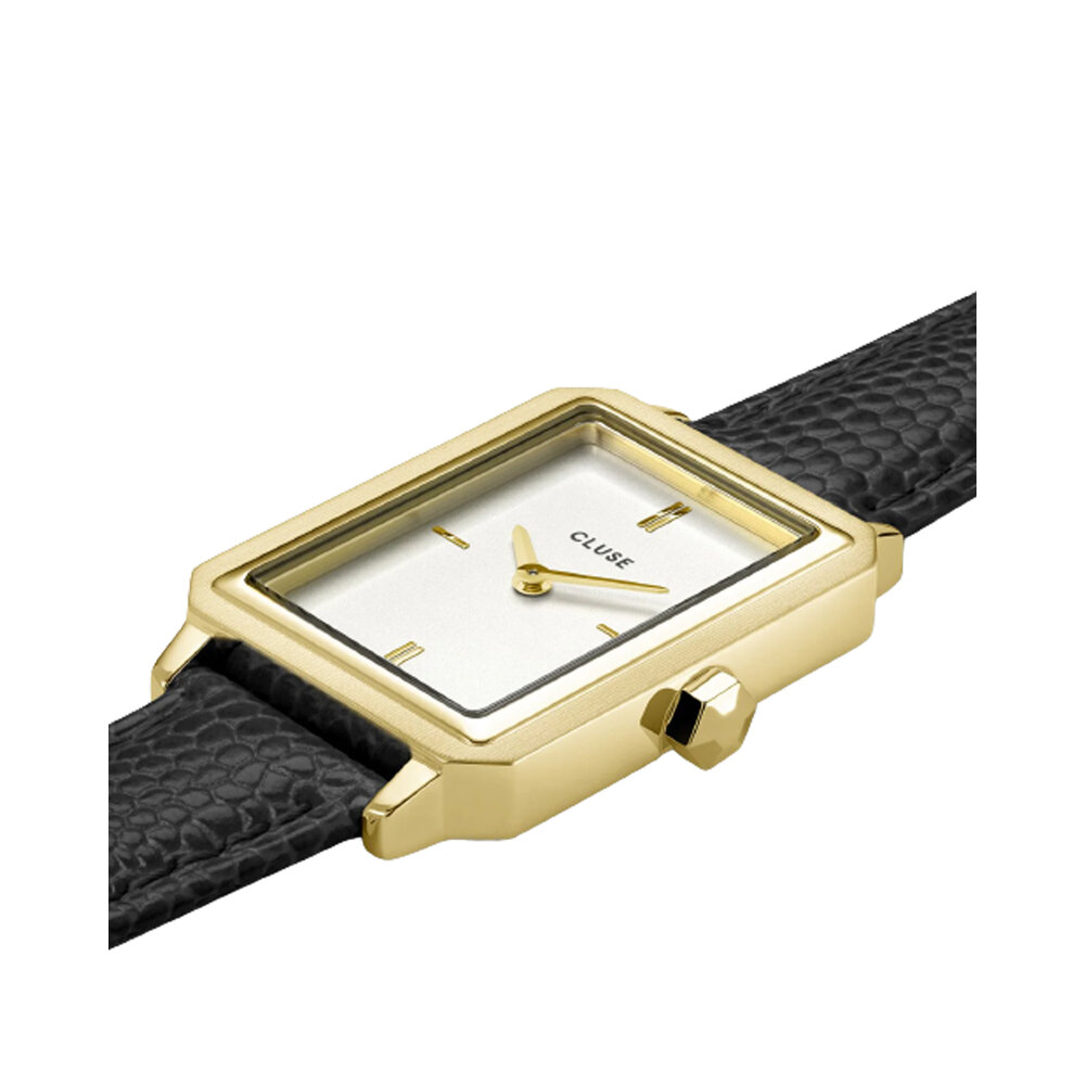 Cluse GRACIEUSE  WATCH LEATHER BLACK LIZARD - GOLD