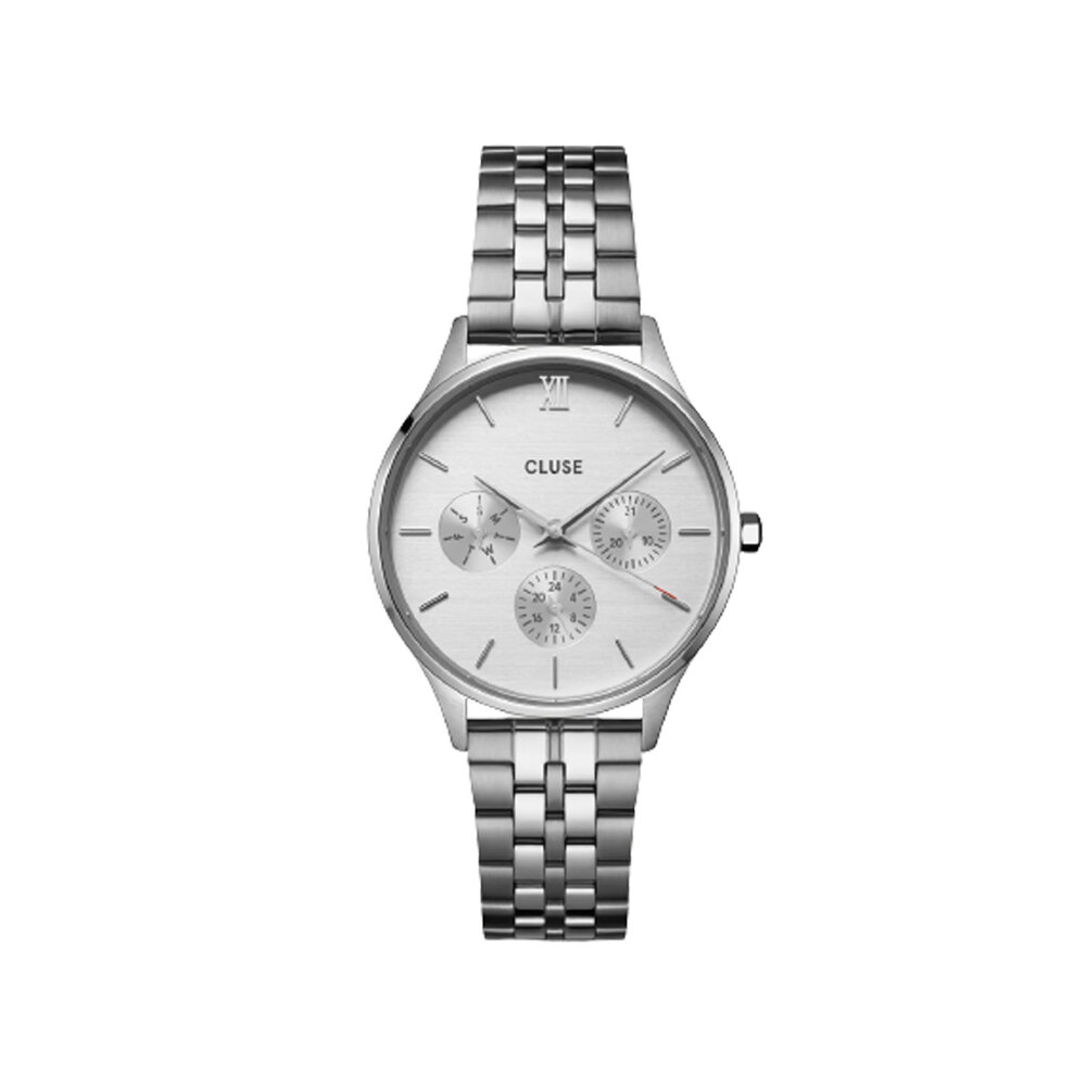 Cluse MINUIT MULTIFUNCTION WATCH STEEL - SILVER