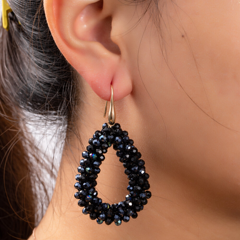 Day & Eve DRUPPEL EARRING - BLACK/GOLD